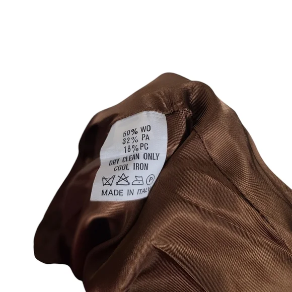 Erreuno Wool Chevron Light Brown Cape Coat 40 - Picture 8 of 9